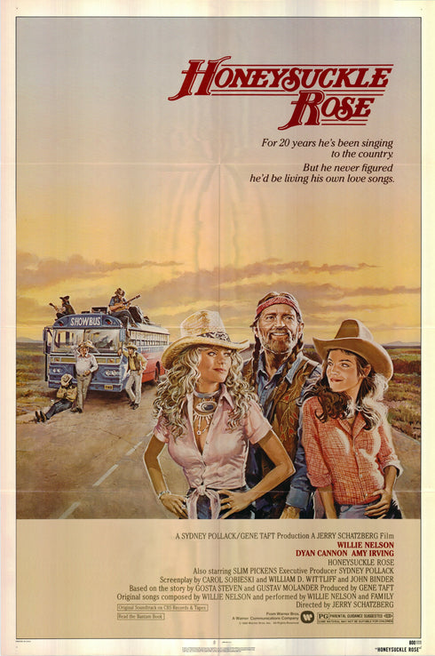 honeysuckle rose 1980 one sheet poster folded